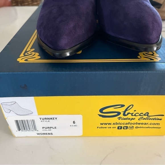 NIB Sbicca Vintage Collection Turnkey Purple Suede Mules 6 - Picture 8 of 10